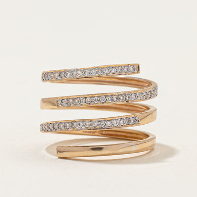 Semi Eternity Diamond Spiral Ring | 0.25ct | SZ 6.5