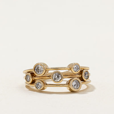 Scattered Bezel Set Diamond Ring | 0.52ctw | SZ 5.75