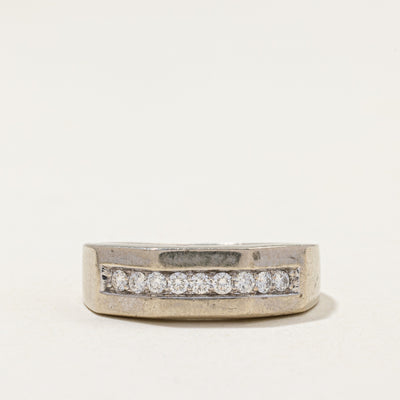 Semi Eternity Diamond Angled Band | 0.36ctw | SZ 10