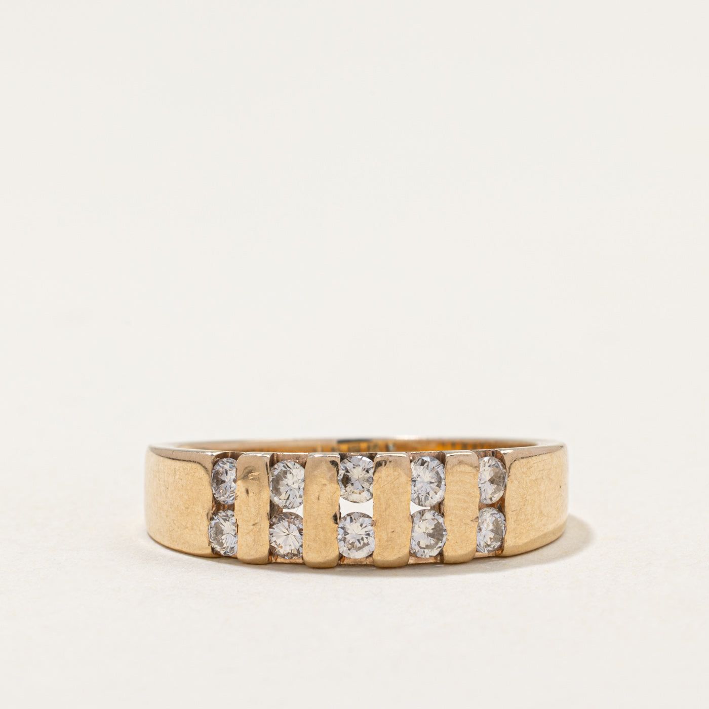 10k Multi Column Diamond Band | 0.60ctw | SZ 8