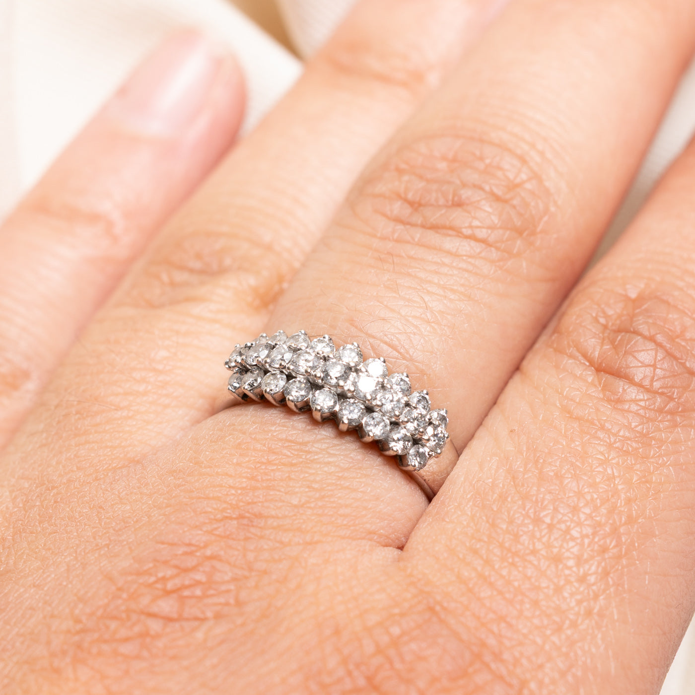 Multi Row Diamond Ring | 1.10ctw | SZ 7.25