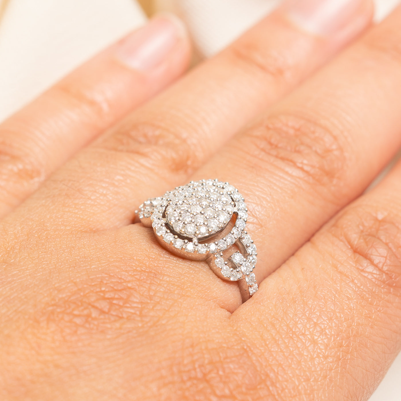 Oval Diamond Cluster Ring | 1.10ctw | SZ 9.5