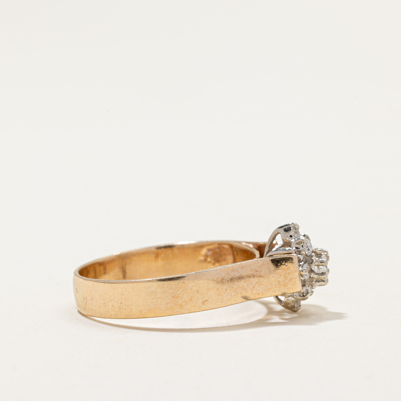 Diamond Cluster Cathedral Ring | 0.32ctw | SZ 10
