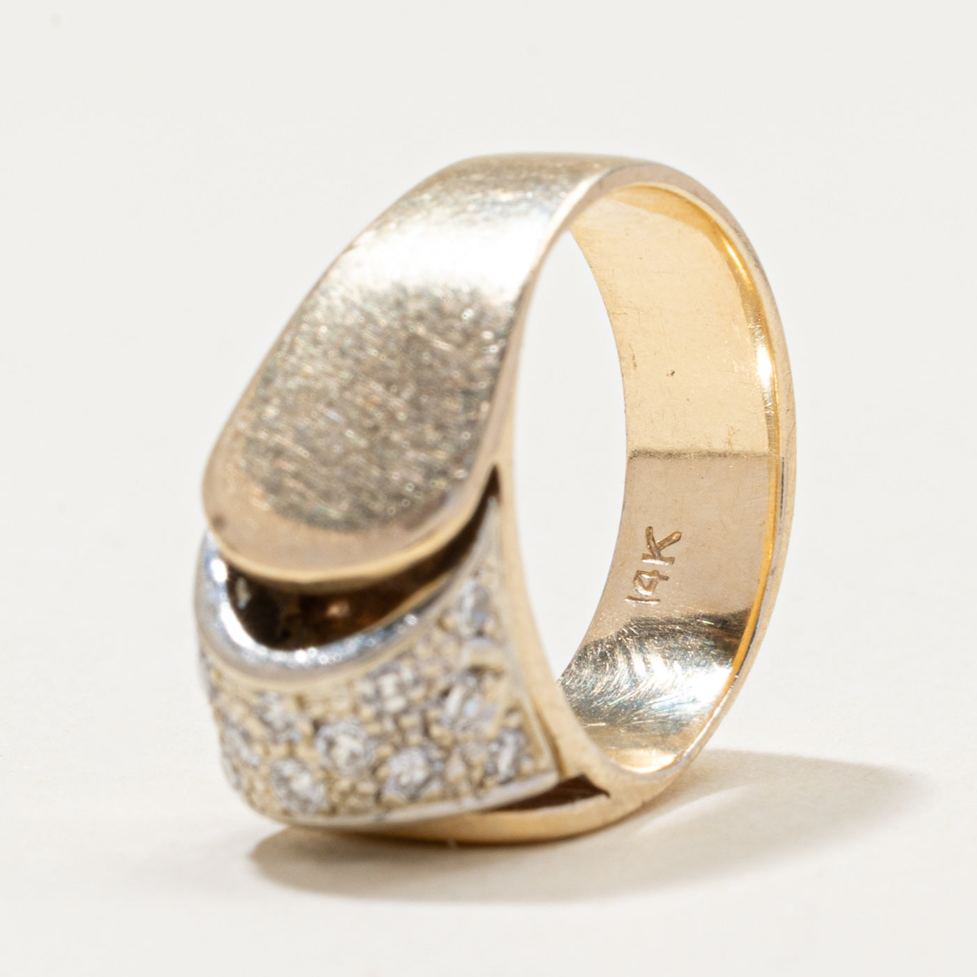 14k Pavé Set Diamond Cluster Dome Ring | 0.28ctw | SZ 3.5