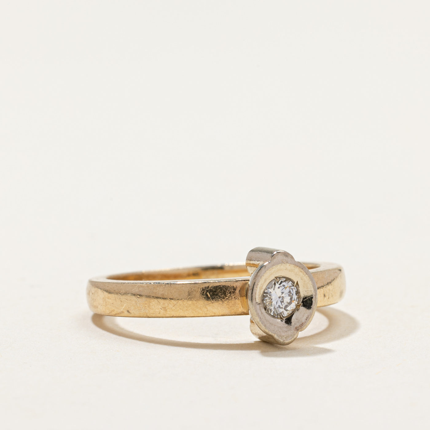 Bezel Set Solitaire Diamond Ring | 0.14ct | SZ 6.5
