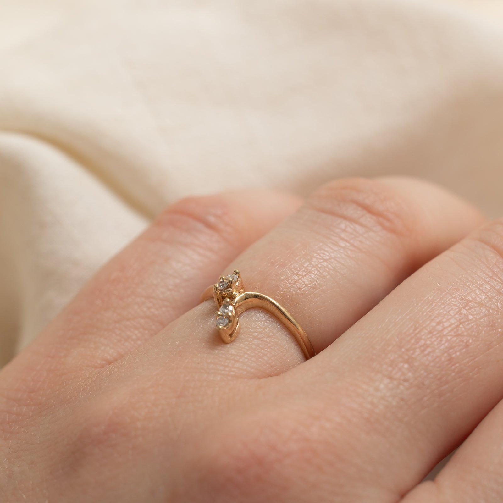 Diamond Chevron Ring | 0.06ctw | SZ 4.25