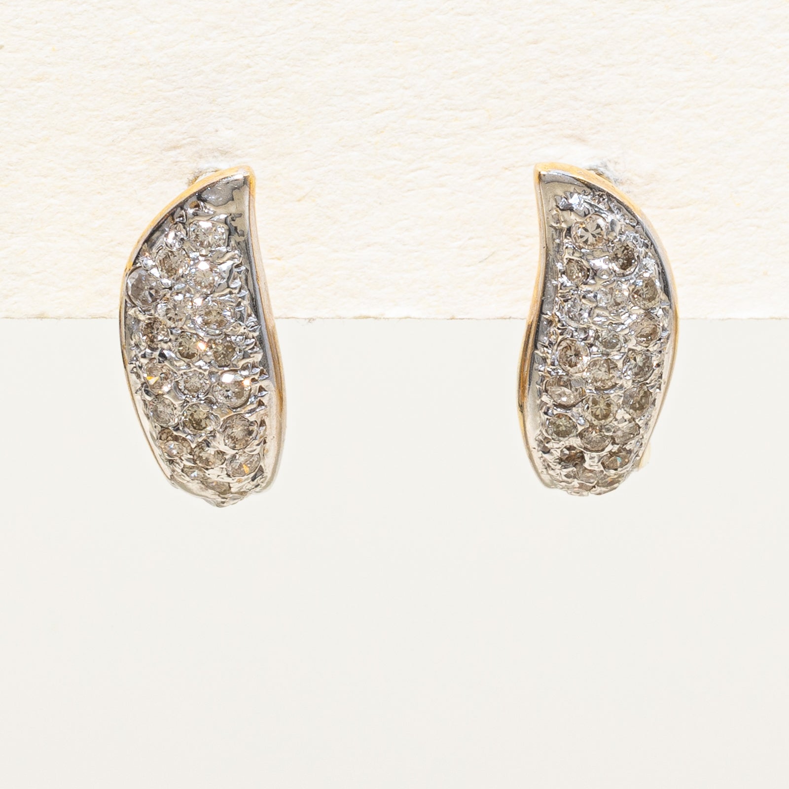 Diamond Cluster Latchback Earrings | 0.32ctw