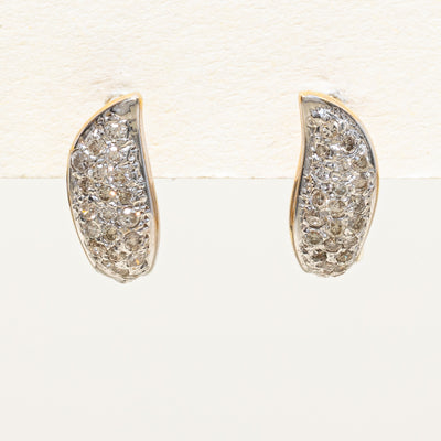 Diamond Cluster Latchback Earrings | 0.32ctw