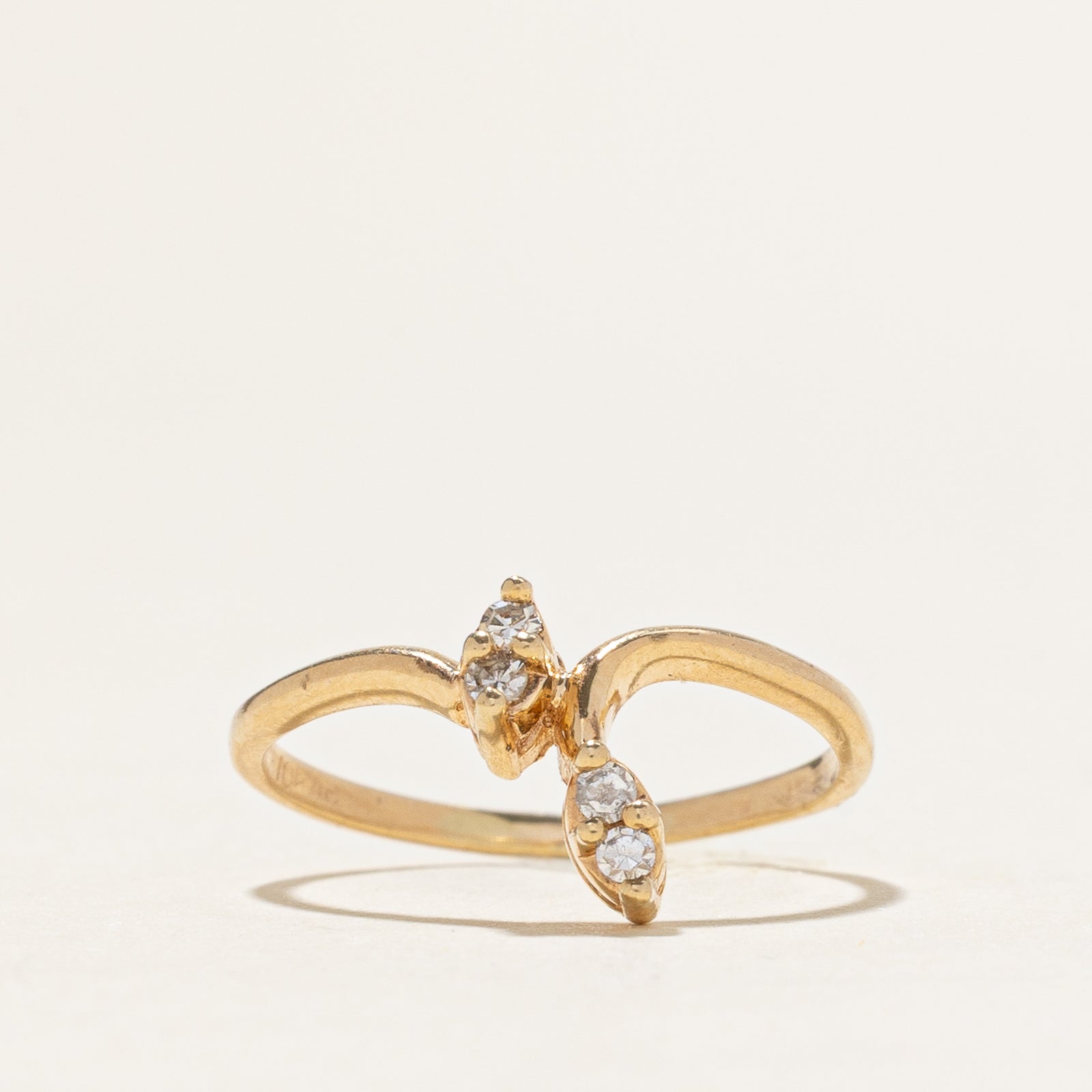 Diamond Chevron Ring | 0.06ctw | SZ 4.25