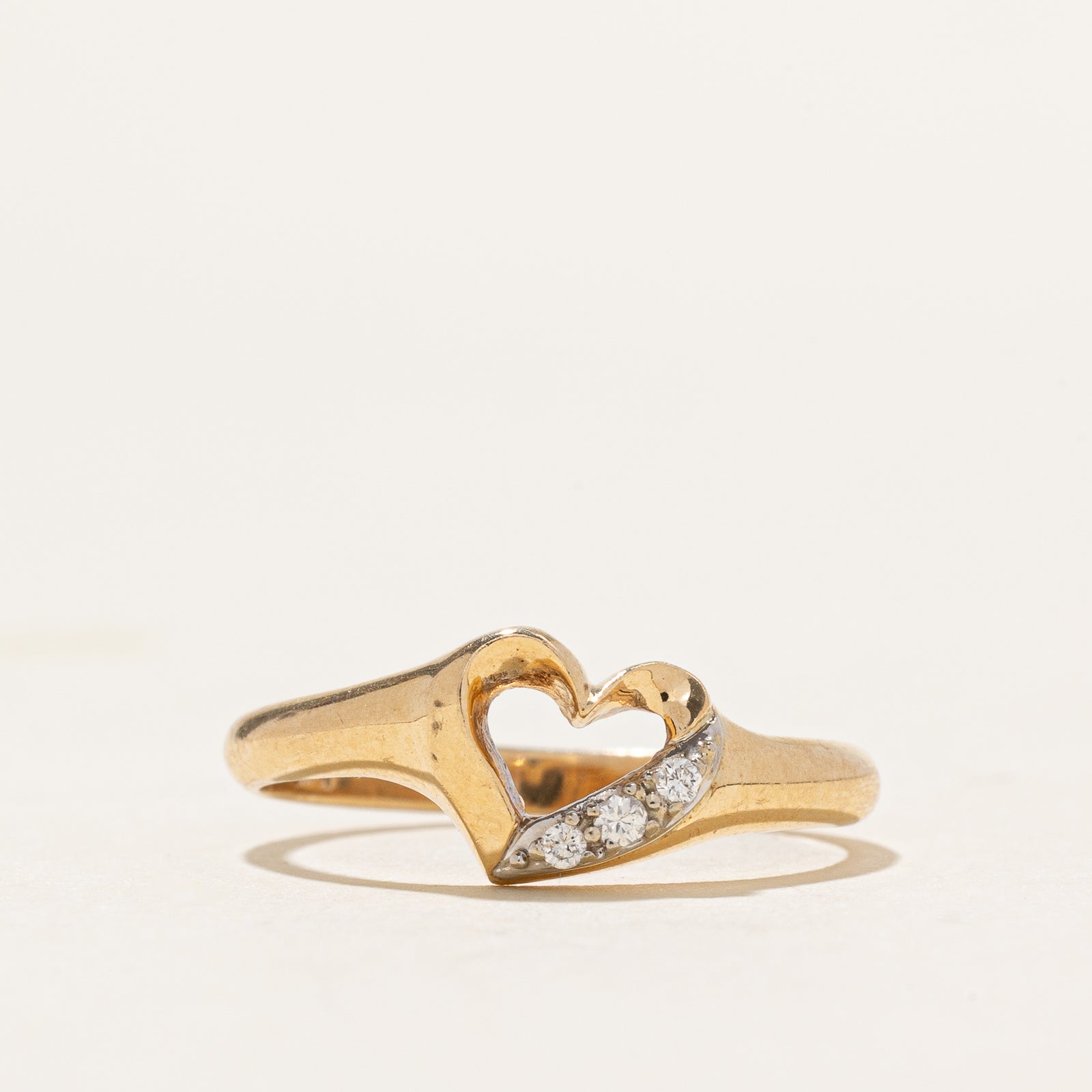 Diamond Open Heart Ring | 0.03ctw | SZ 6.25