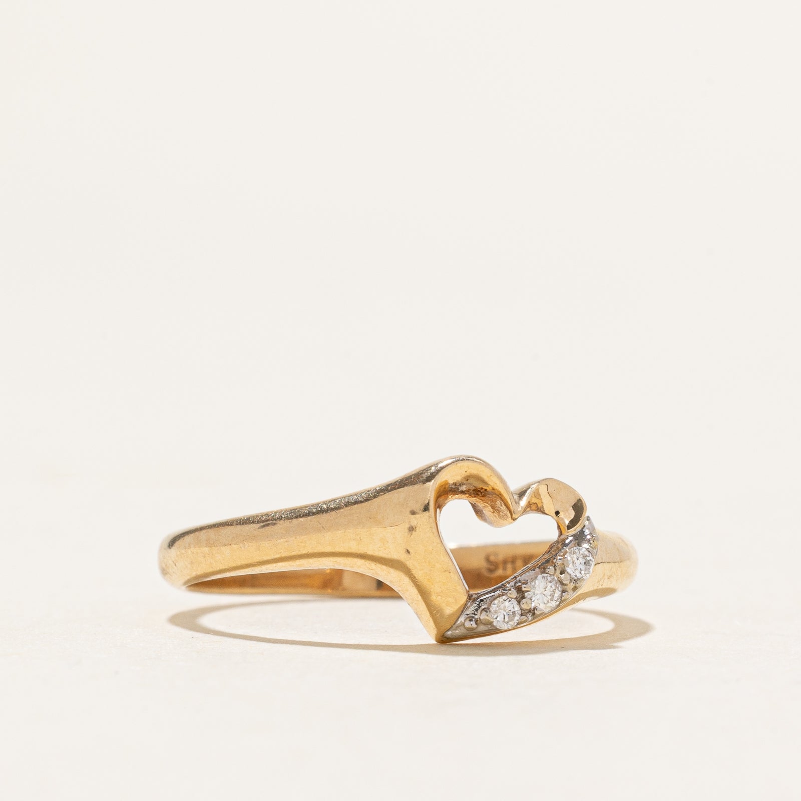 Diamond Open Heart Ring | 0.03ctw | SZ 6.25