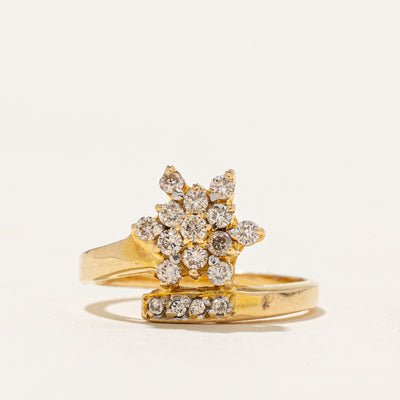 Diamond Cluster Bypass Ring | 0.43ctw | SZ 7.25