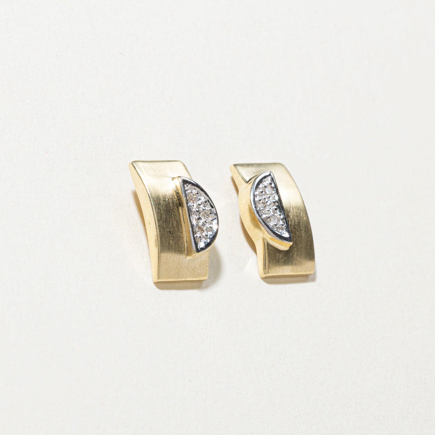 Diamond Geometric Stud Earrings | 0.03ctw