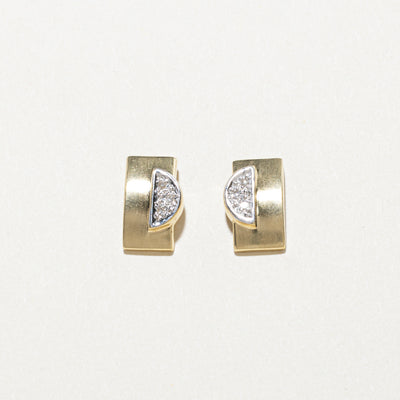 Diamond Geometric Stud Earrings | 0.03ctw