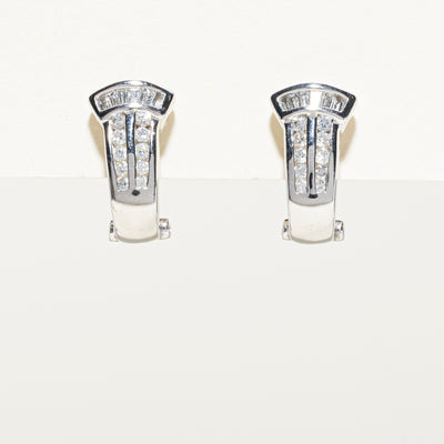 Multi Column Diamond Stud Earrings | 0.48ctw