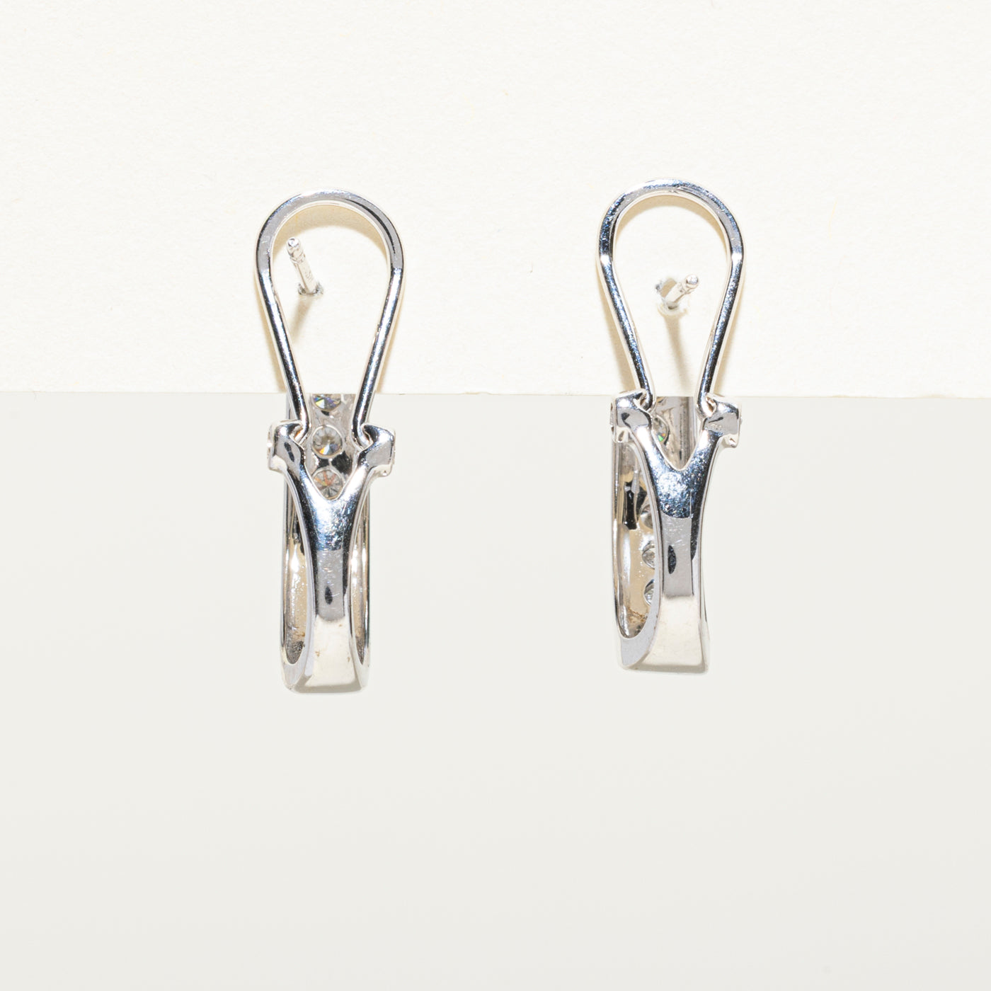 Channel Set Diamond Huggie Earrings | 0.45ctw