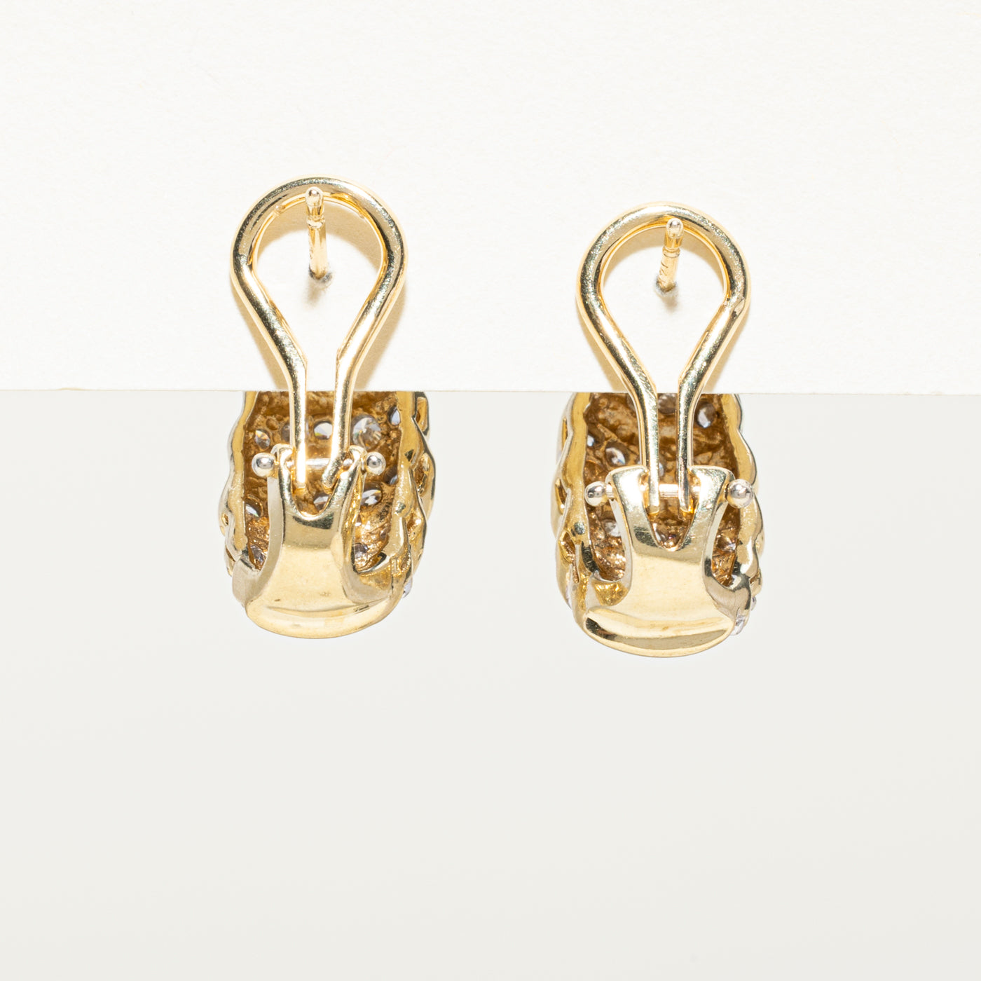 Boucles d'oreilles puces croissant en diamant | 1,00 ct