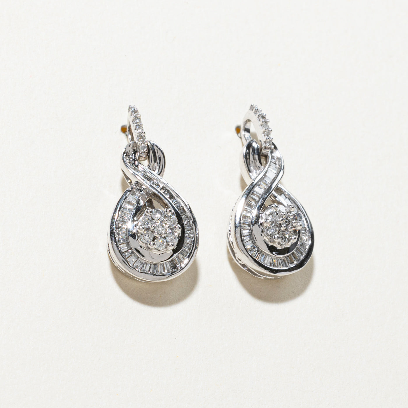 Diamond Cluster Drop Earrings | 0.50ctw