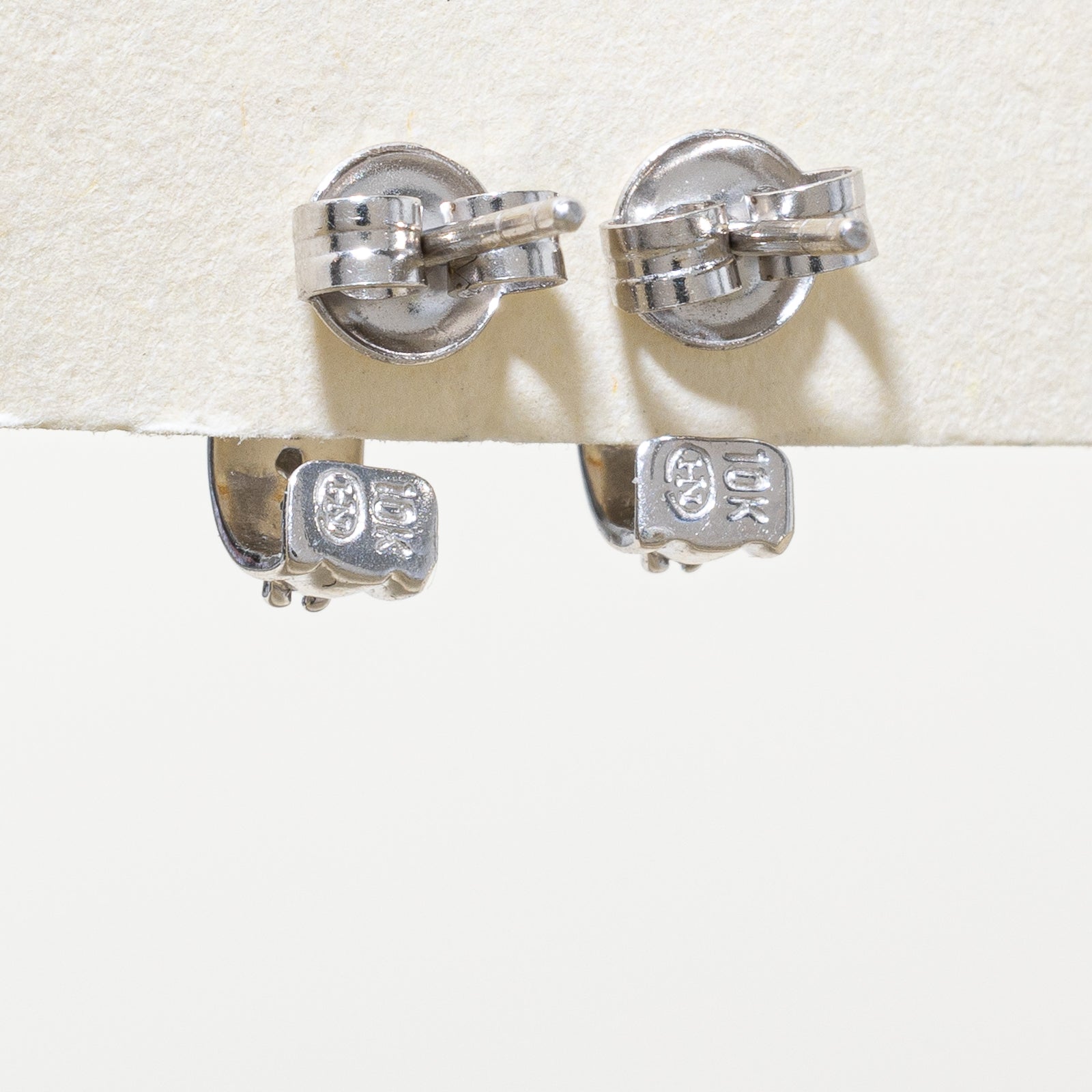 10K Diamond Huggie Earrings | 0.10ctw