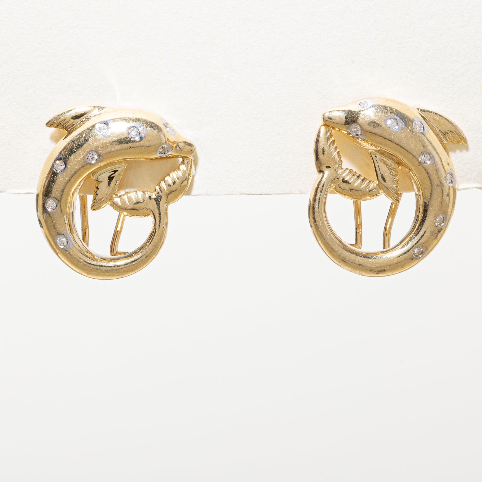 Diamond Dolphin Earrings | 0.10ctw
