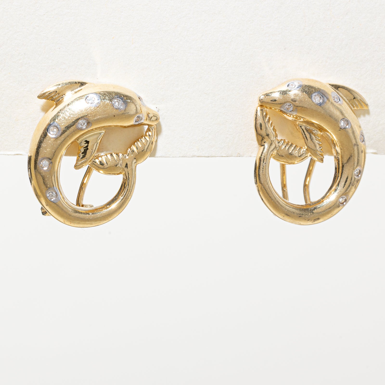 Diamond Dolphin Earrings | 0.10ctw