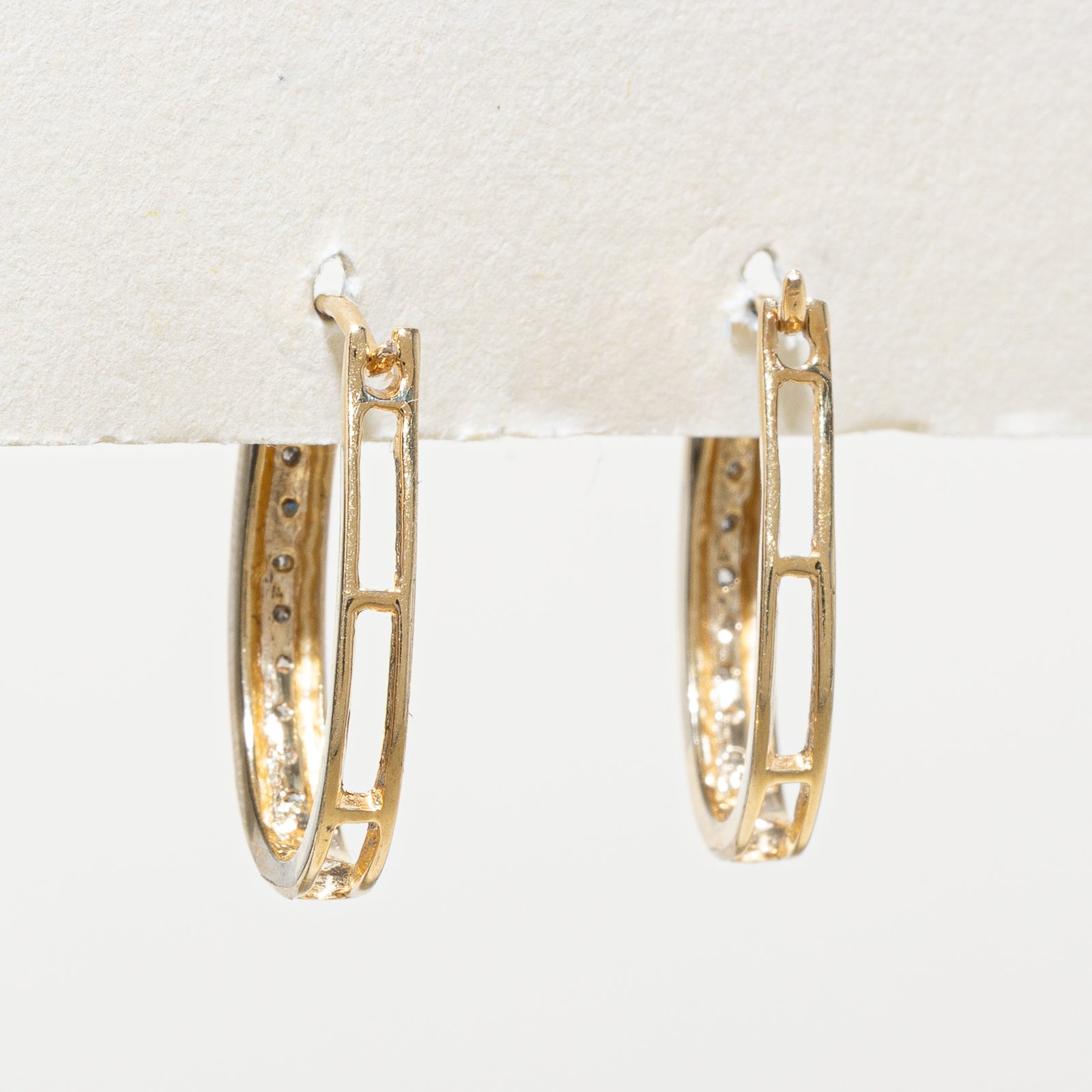 14K Diamond Hoop Earrings | 0.25ctw