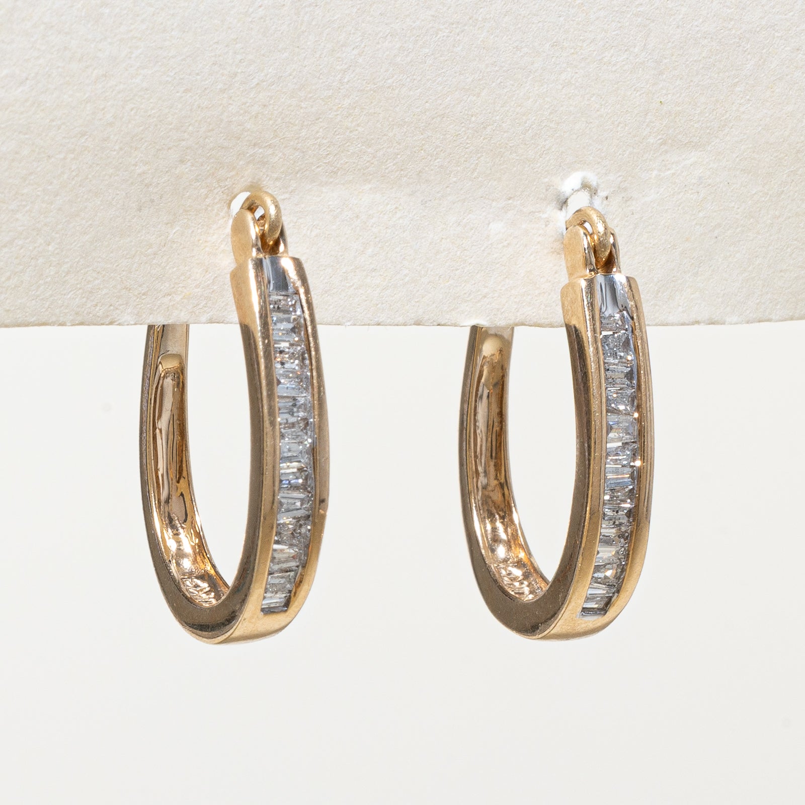 10K Diamond Hoop Earrings | 0.32ctw