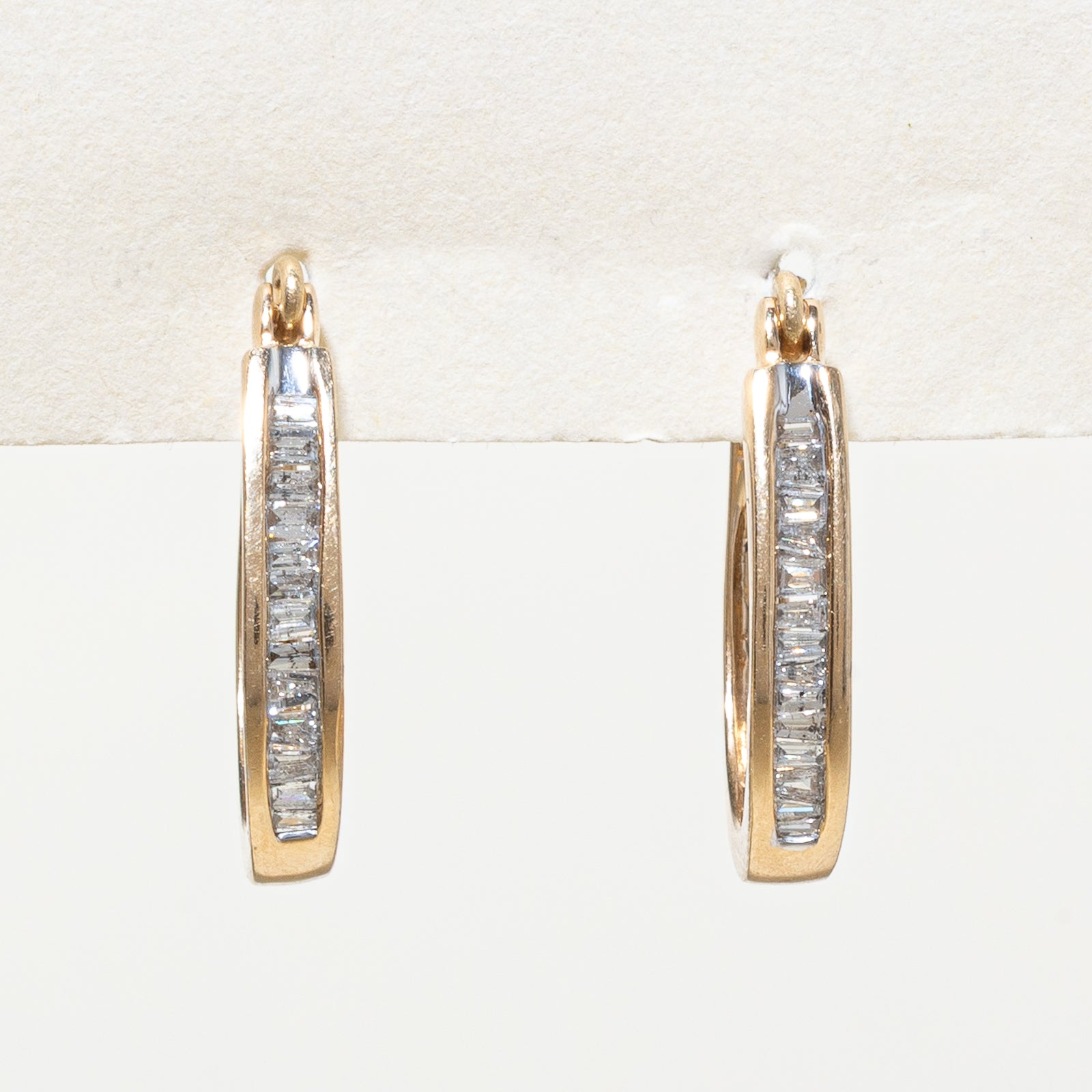 10K Diamond Hoop Earrings | 0.32ctw
