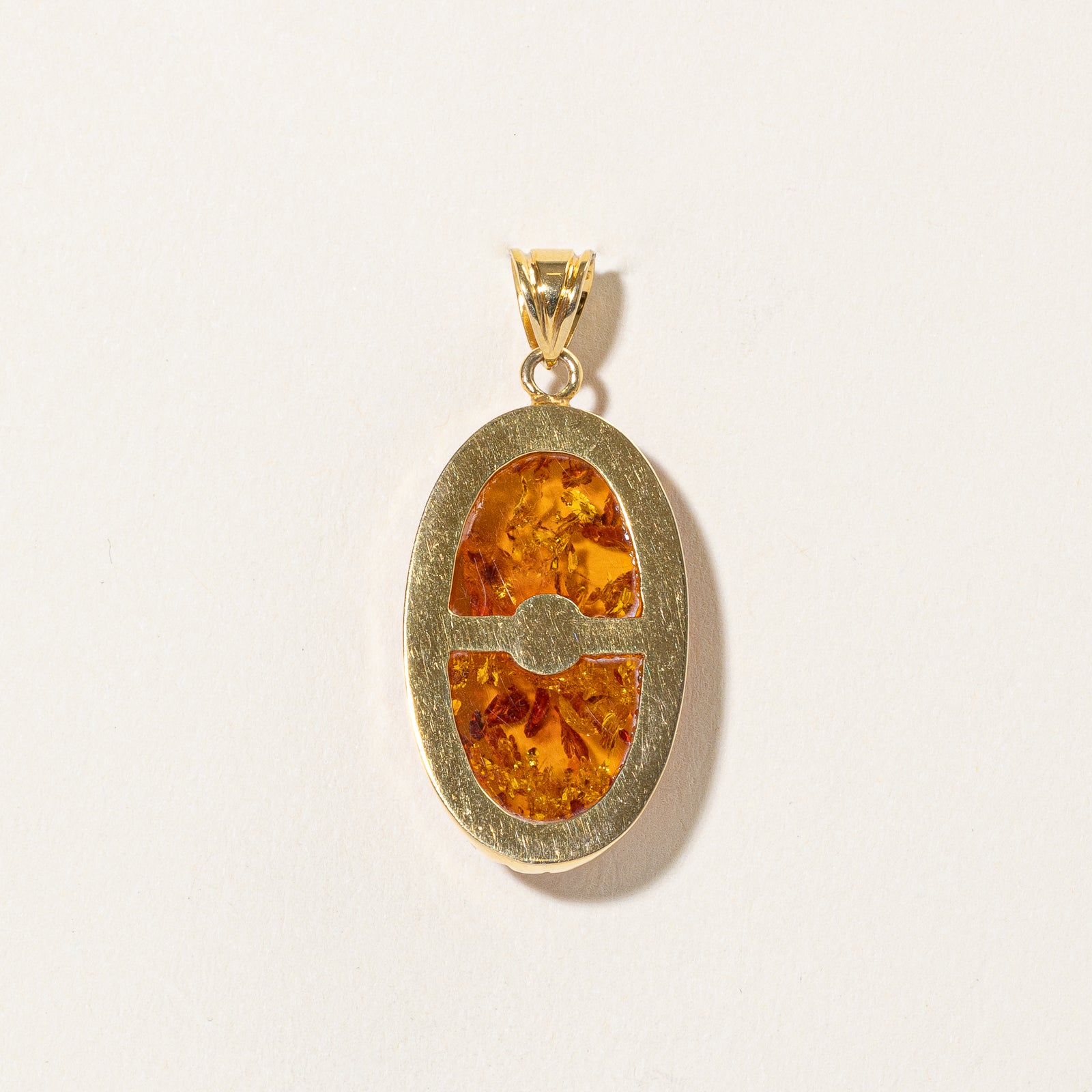 Oval Cabochon Amber Pendant | 11.00ct