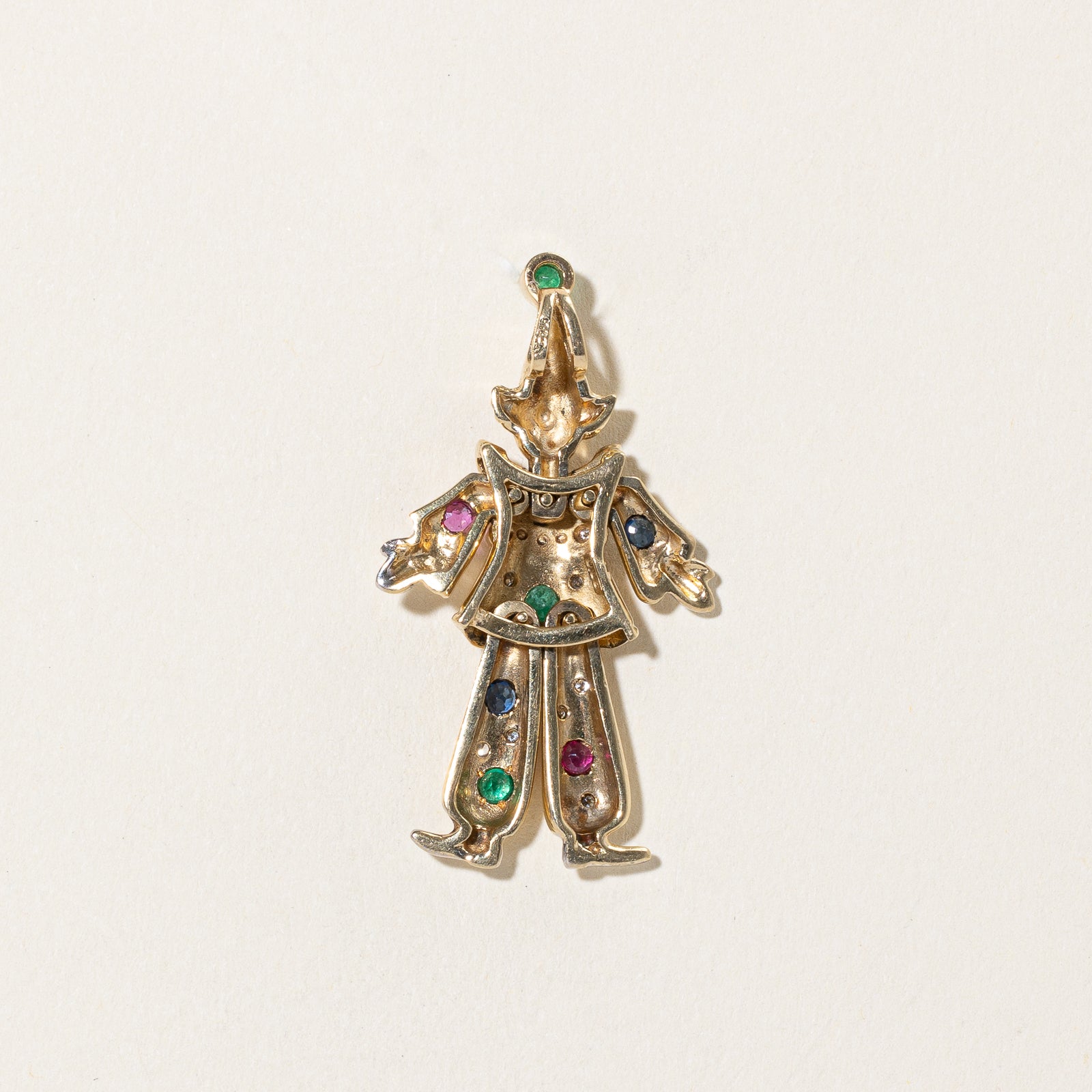 Multi Gemstone Clown Pendant | 0.40ctw, 0.09ctw