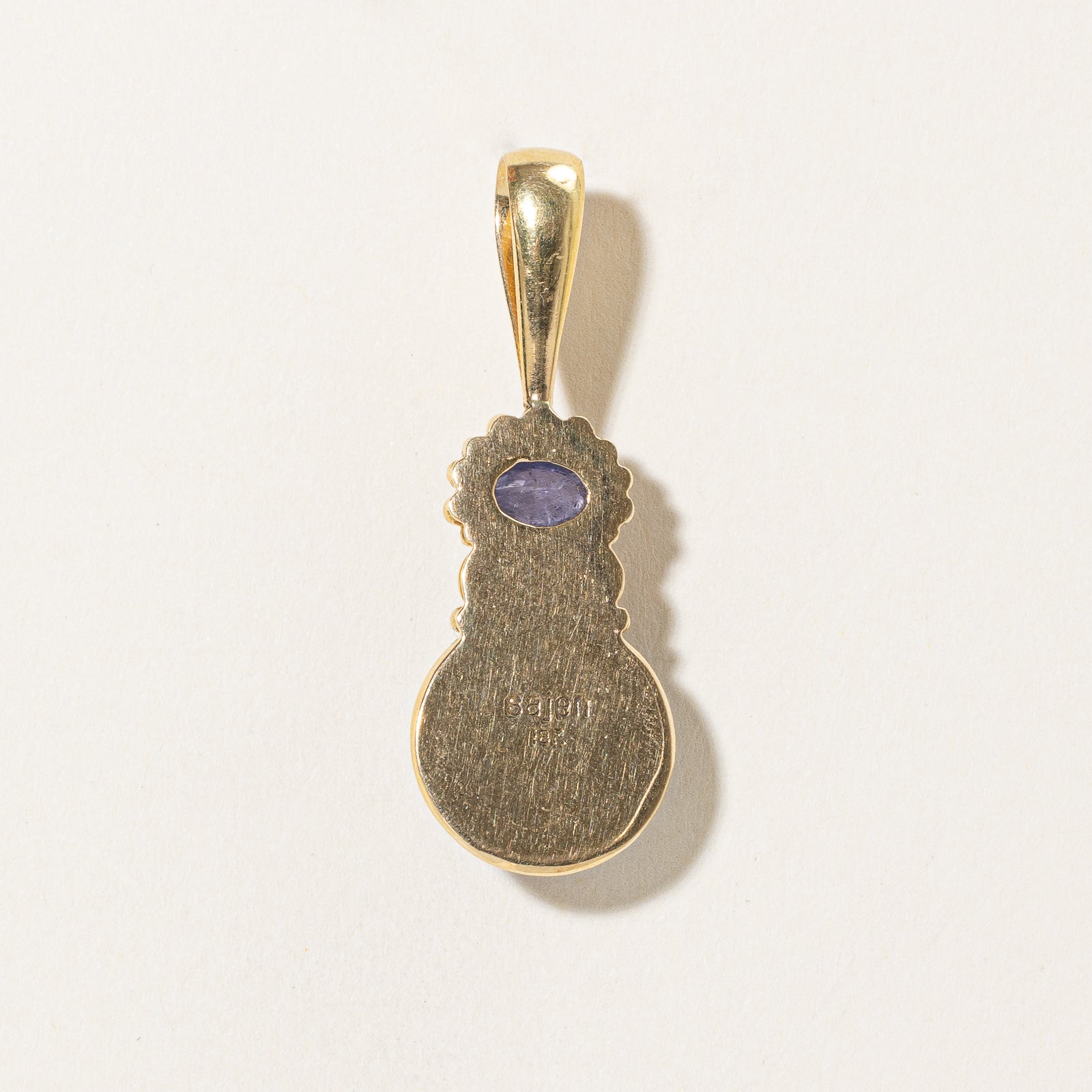 Mabe Pearl & Tanzanite Drop Pendant | 15.00mm, 1.50ct
