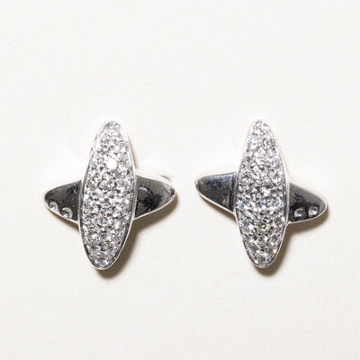 Diamond Cluster X Stud Earrings | 0.36ctw