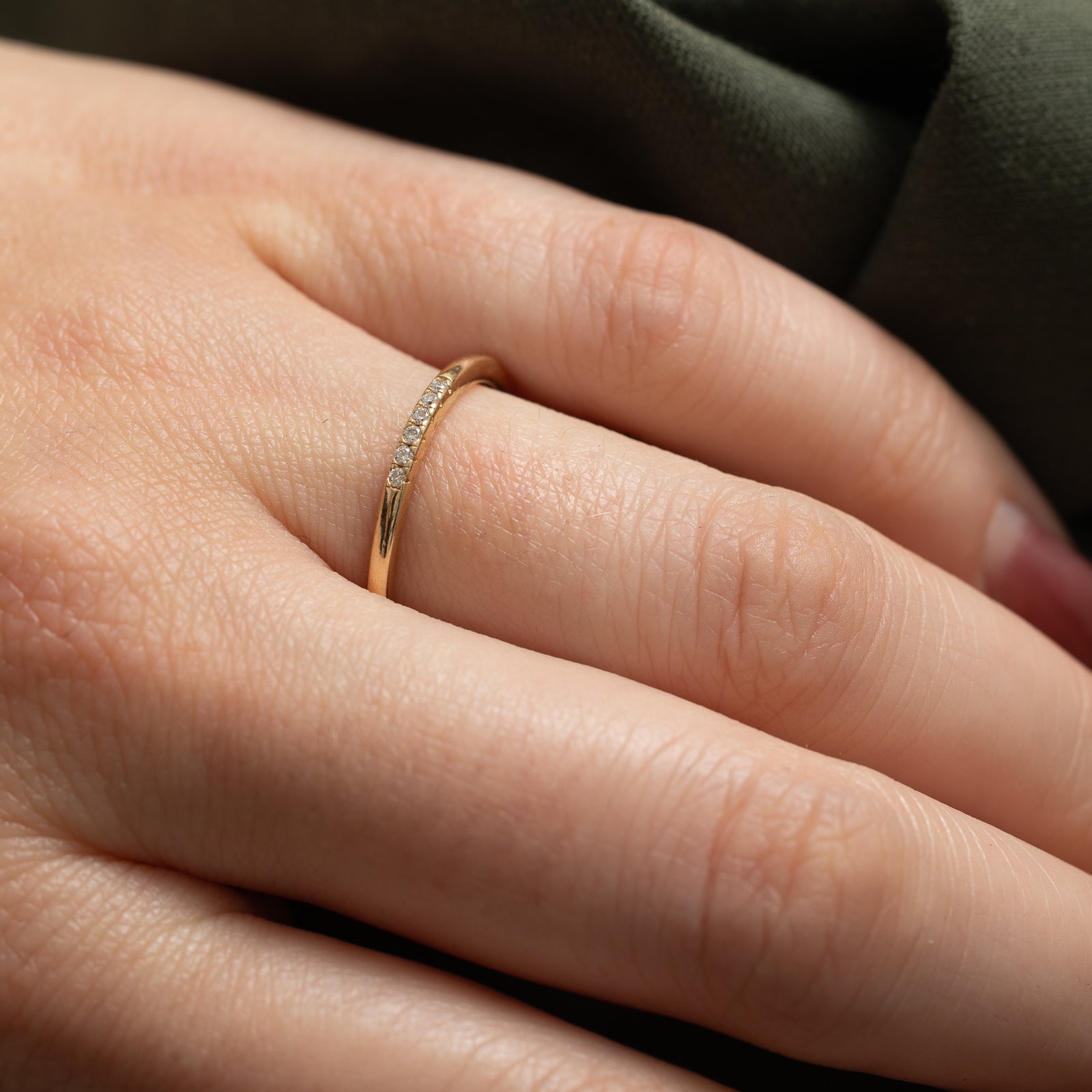 'Mejuri' Diamond Lines Ring | 0.04ctw | SZ 7.5