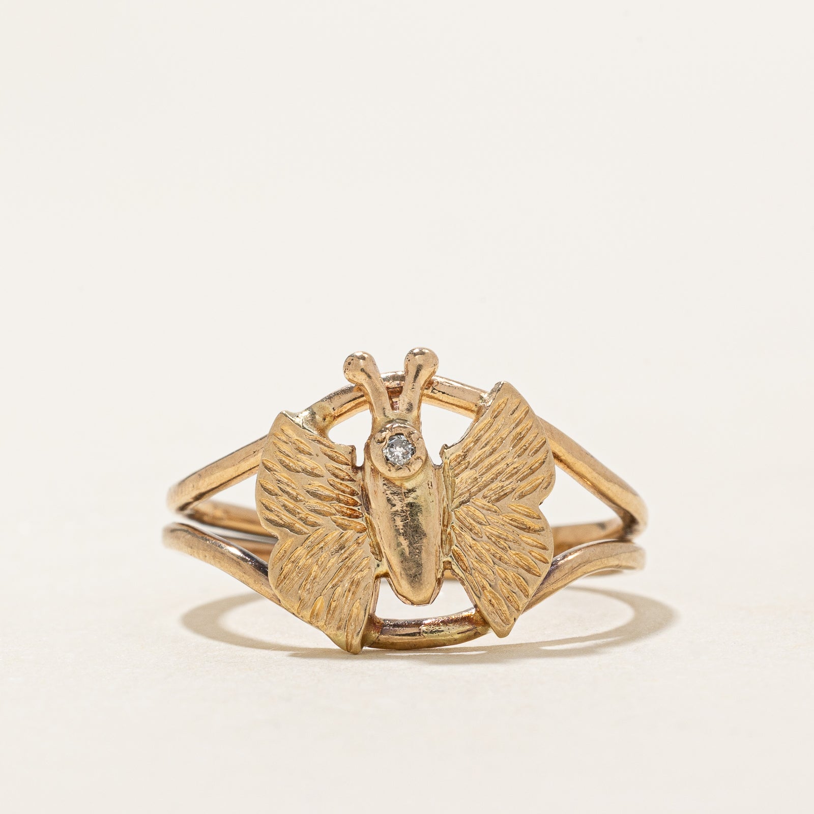 Diamond Butterfly Ring | 0.01ct | SZ 8