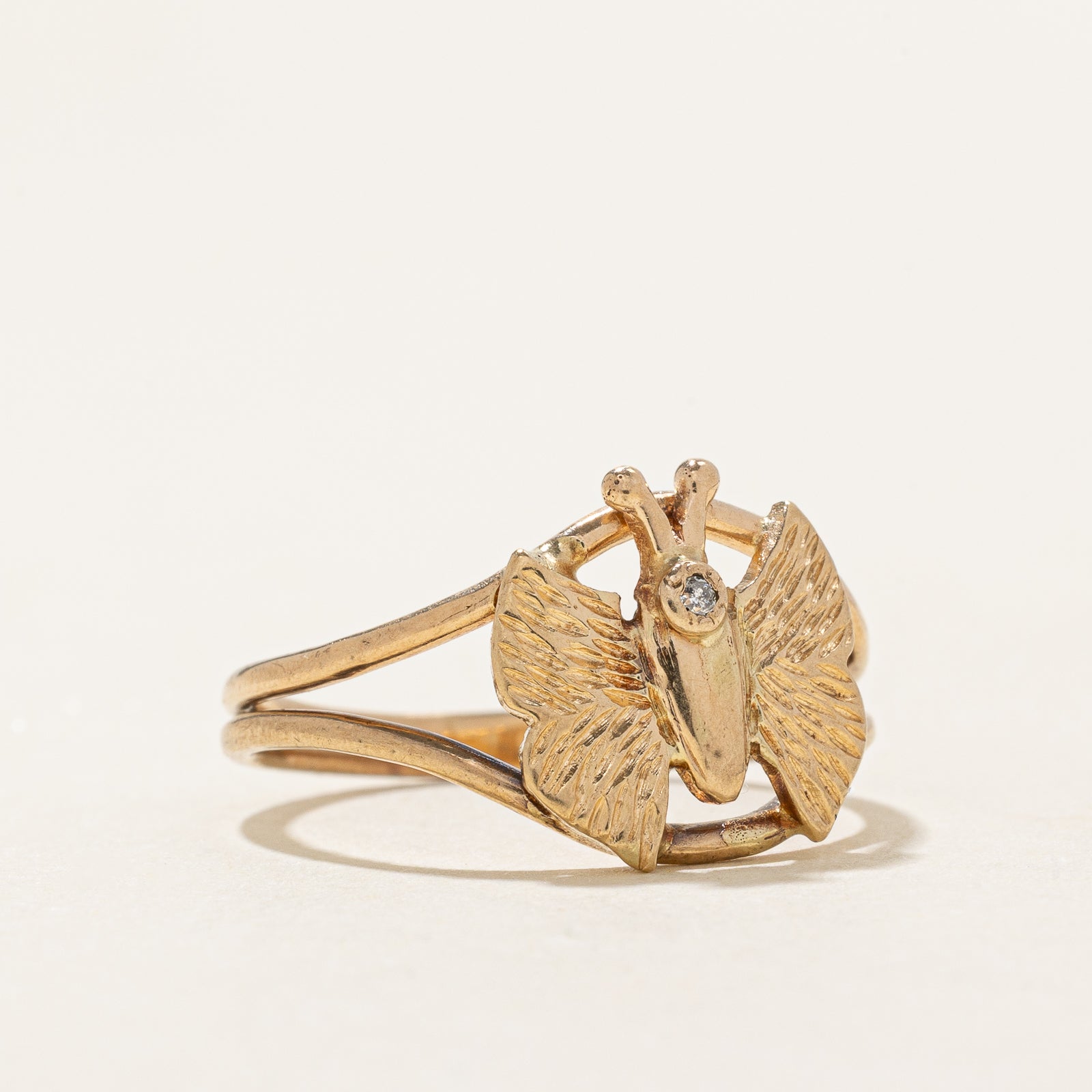 Diamond Butterfly Ring | 0.01ct | SZ 8