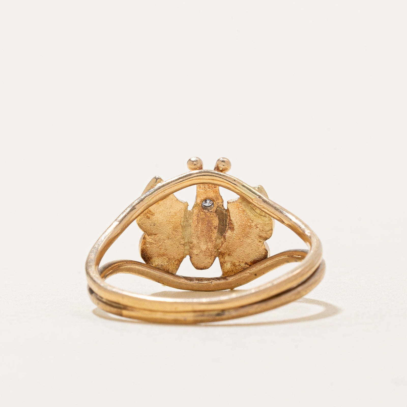 Diamond Butterfly Ring | 0.01ct | SZ 8