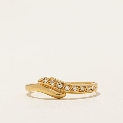 Diamond Row Bypass Ring | 0.08ctw | SZ 6.5