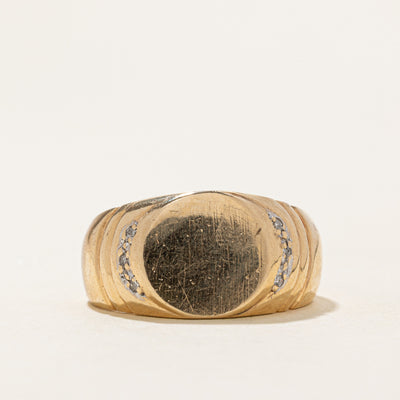 Diamond Signet Ring | 0.05ctw | SZ 11