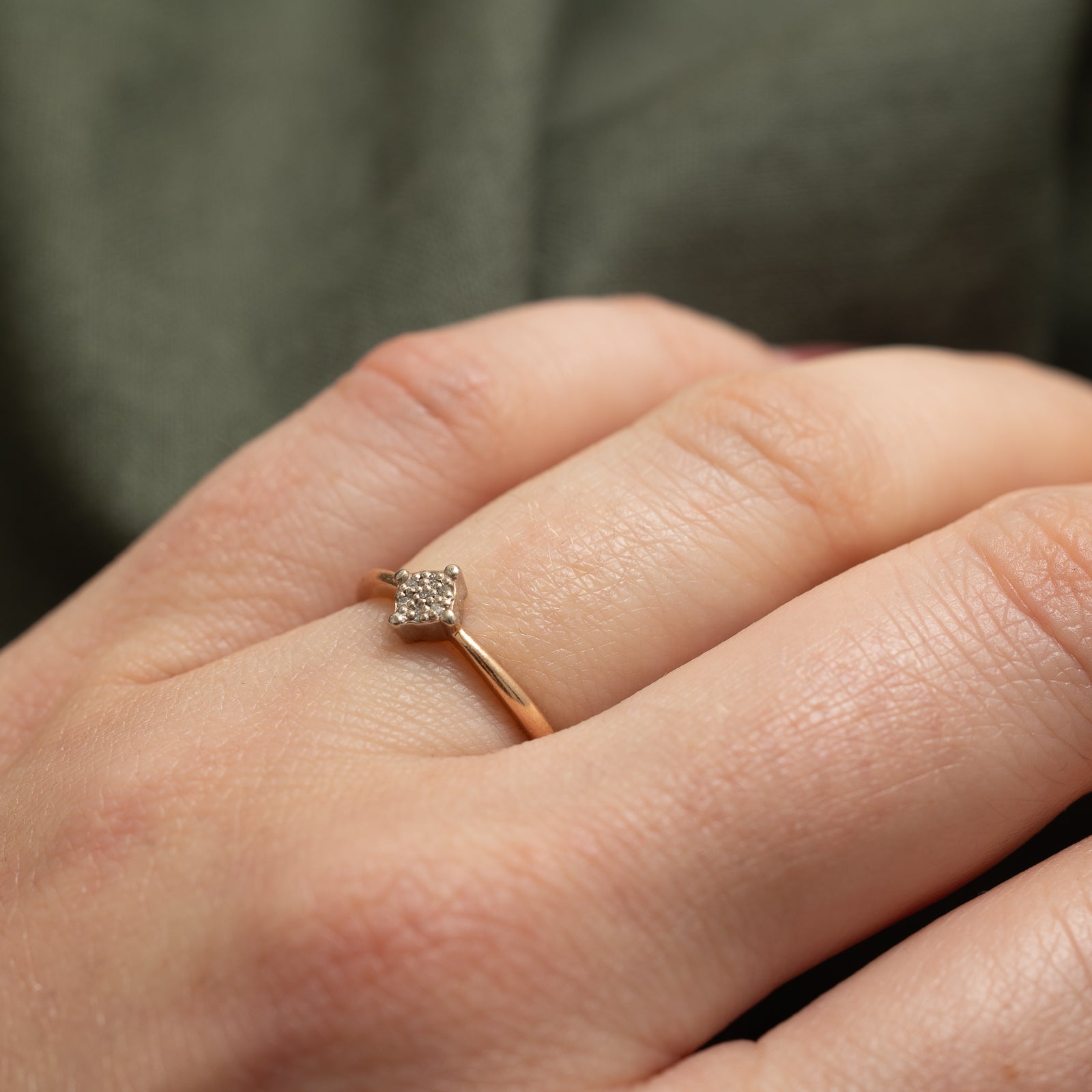 Diamond Cluster Petite Ring | 0.01ctw | SZ 5