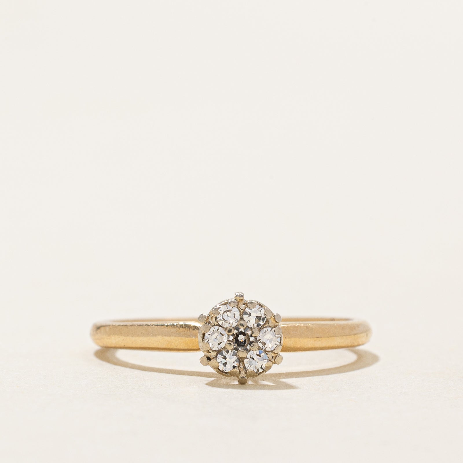 High Set Diamond Cluster Ring | 0.12ctw | SZ 6