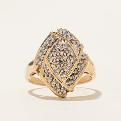 Diamond Cluster Cocktail Ring | 0.26ctw | SZ 5.5