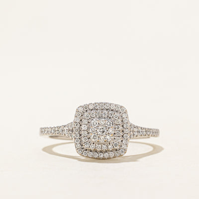 Illusion Set Diamond Double Halo Ring | 0.48ctw | SZ 10