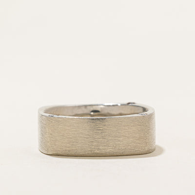 Hidden Three Stone Diamond Soft Square Band | 0.09ctw | SZ 9.5