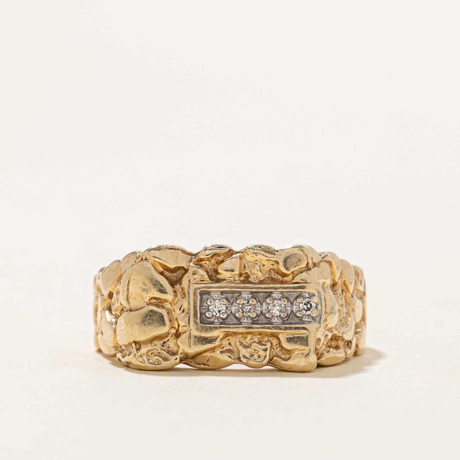Diamond Nuggety Ring | 0.04ctw | SZ 9