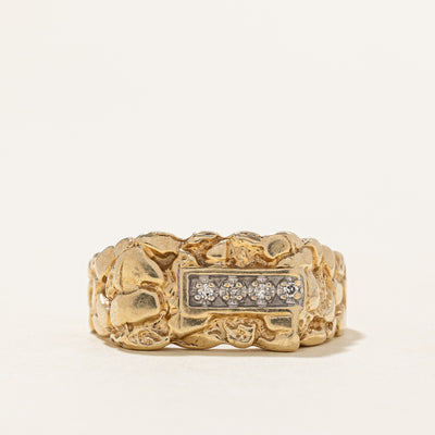 Diamond Nuggety Ring | 0.04ctw | SZ 9