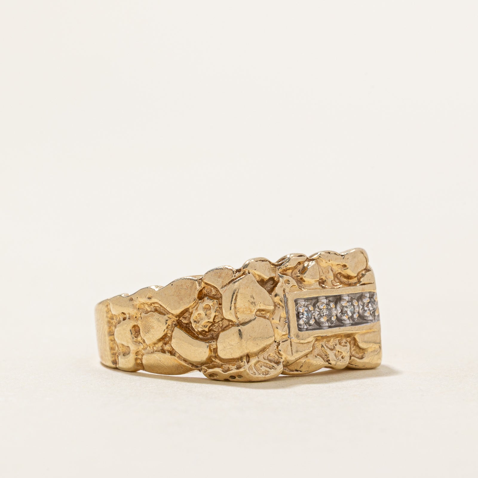 Diamond Nuggety Ring | 0.04ctw | SZ 9
