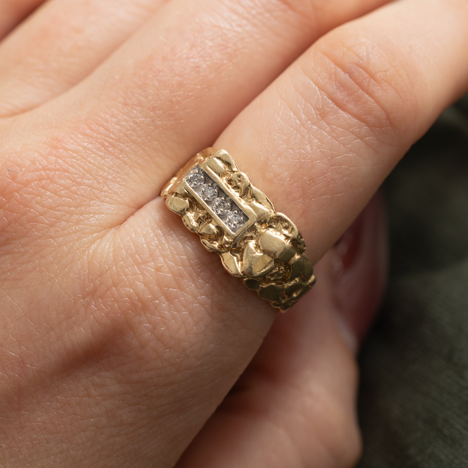 Diamond Nuggety Ring | 0.04ctw | SZ 9