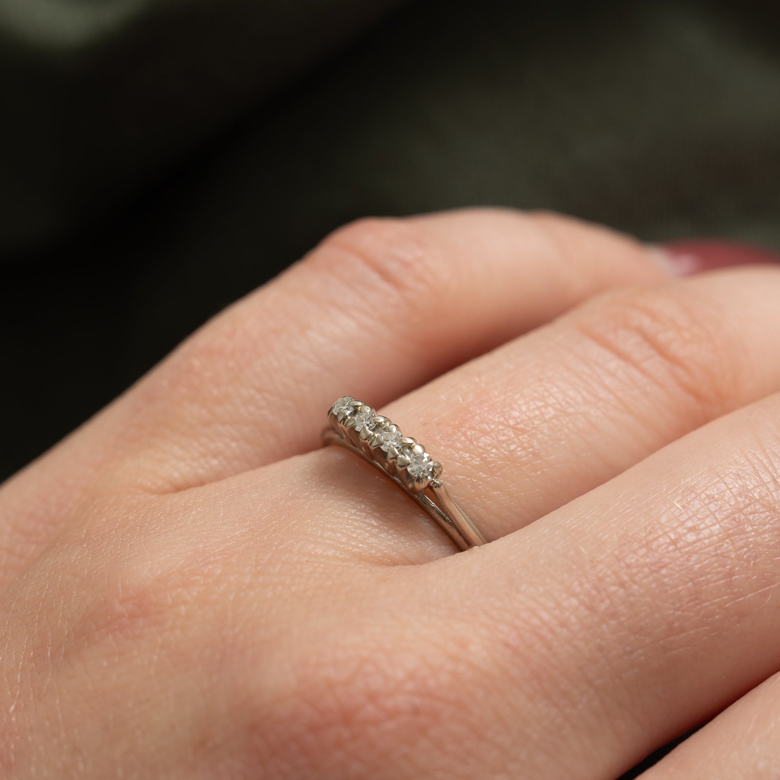 High Set Four Stone Diamond Ring | 0.11ctw | SZ 6