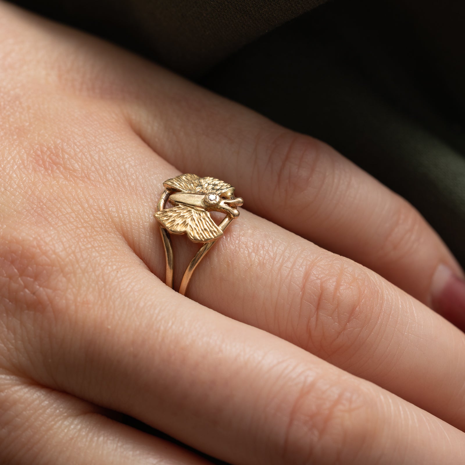Diamond Butterfly Ring | 0.01ct | SZ 8