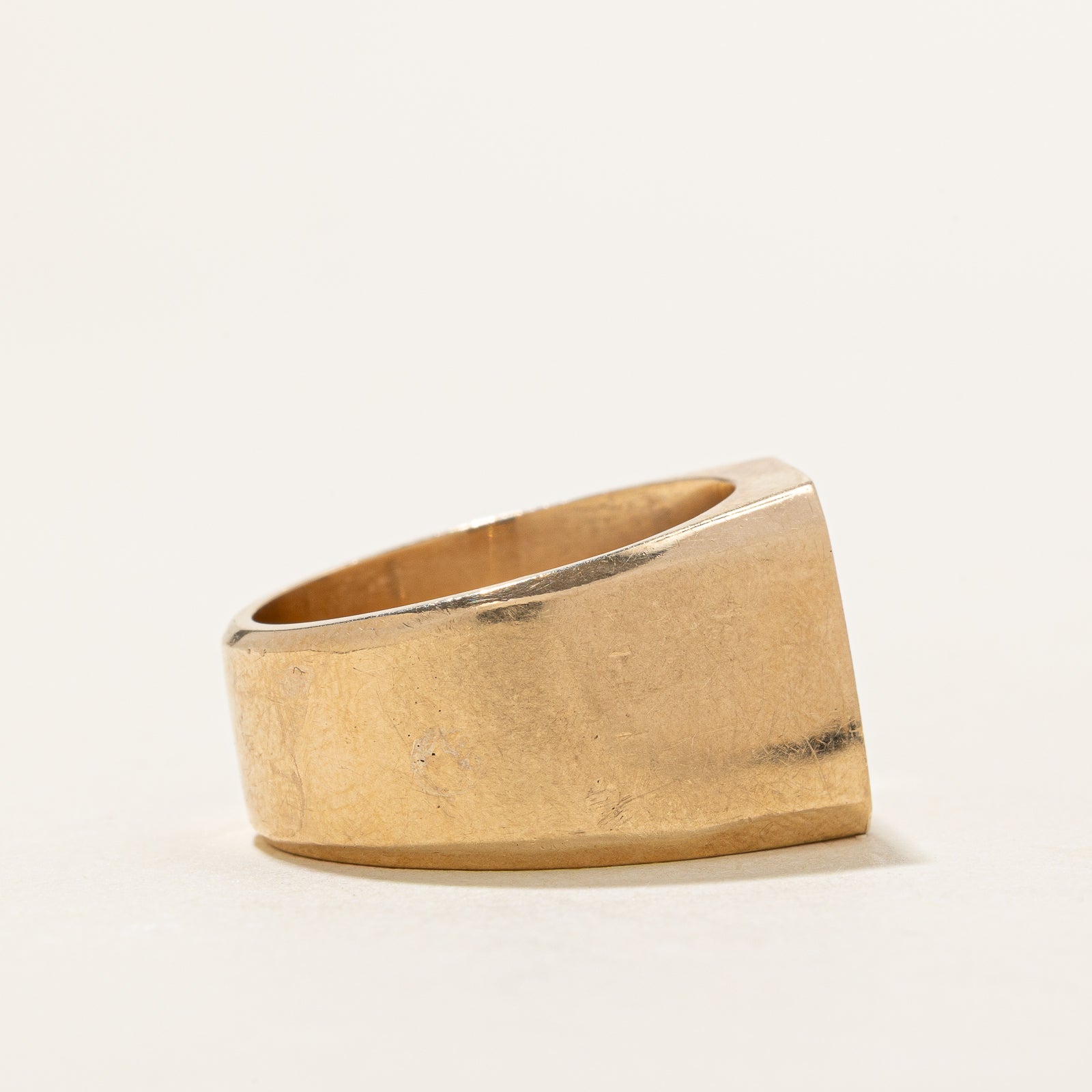 Flush Diamond Signet Ring | 0.08ct | SZ 9